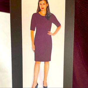 MARIO SERRANI Burgundy Sheath Mini Dress